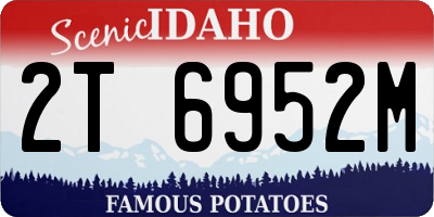ID license plate 2T6952M