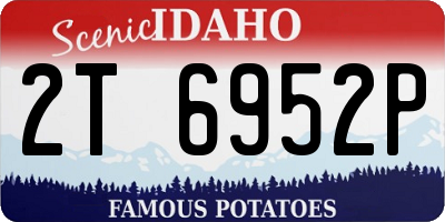ID license plate 2T6952P