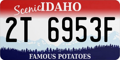 ID license plate 2T6953F
