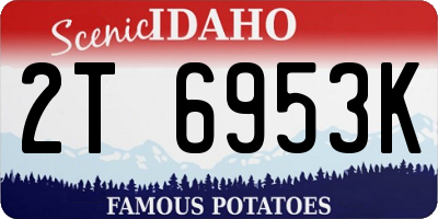 ID license plate 2T6953K