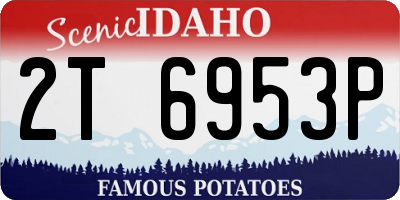 ID license plate 2T6953P