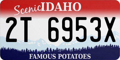 ID license plate 2T6953X
