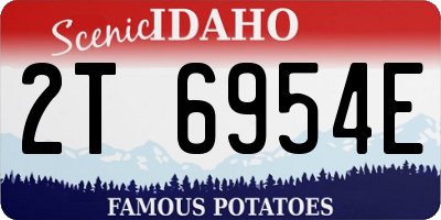 ID license plate 2T6954E