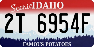 ID license plate 2T6954F