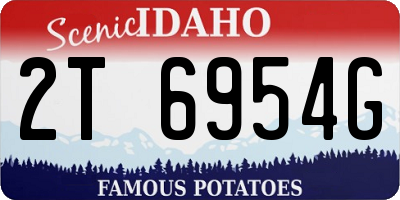 ID license plate 2T6954G