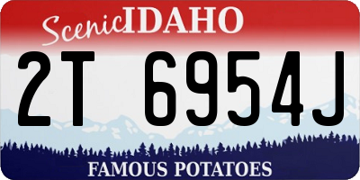 ID license plate 2T6954J