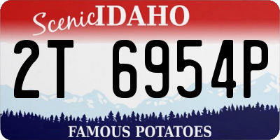 ID license plate 2T6954P