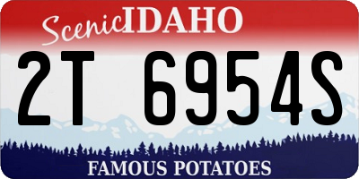 ID license plate 2T6954S