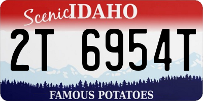 ID license plate 2T6954T