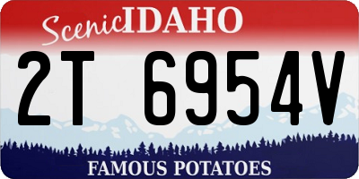 ID license plate 2T6954V