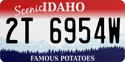 ID license plate 2T6954W