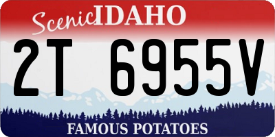ID license plate 2T6955V