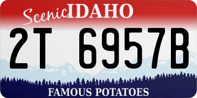ID license plate 2T6957B