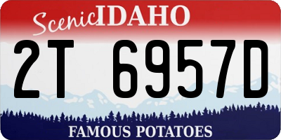 ID license plate 2T6957D