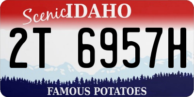 ID license plate 2T6957H