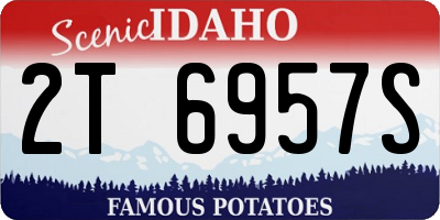 ID license plate 2T6957S