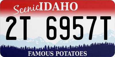 ID license plate 2T6957T