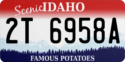 ID license plate 2T6958A