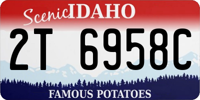 ID license plate 2T6958C