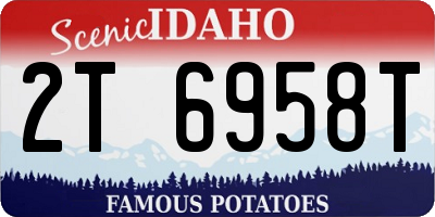 ID license plate 2T6958T