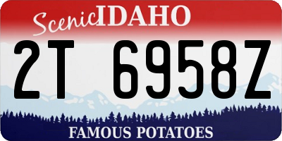 ID license plate 2T6958Z