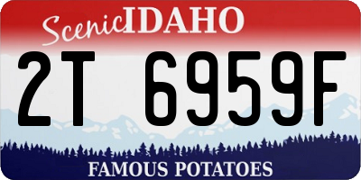 ID license plate 2T6959F