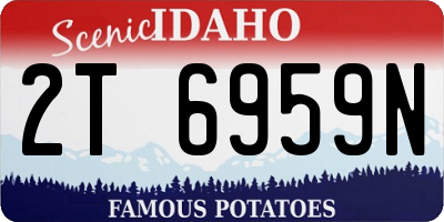 ID license plate 2T6959N