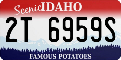 ID license plate 2T6959S