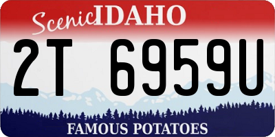 ID license plate 2T6959U