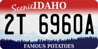 ID license plate 2T6960A