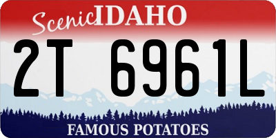 ID license plate 2T6961L