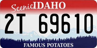 ID license plate 2T6961O