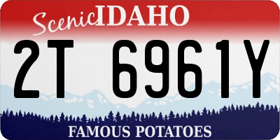 ID license plate 2T6961Y