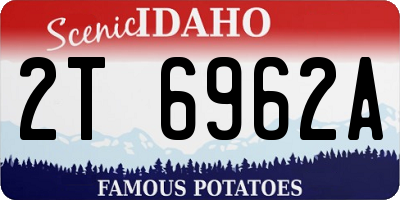 ID license plate 2T6962A