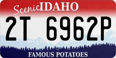 ID license plate 2T6962P