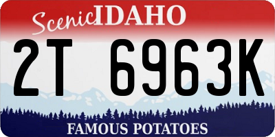 ID license plate 2T6963K