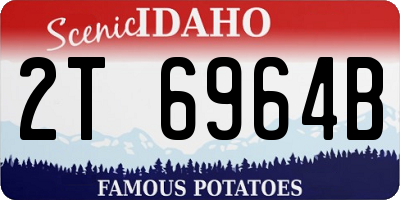 ID license plate 2T6964B