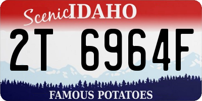 ID license plate 2T6964F