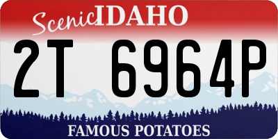 ID license plate 2T6964P