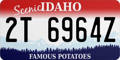 ID license plate 2T6964Z