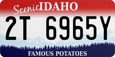 ID license plate 2T6965Y