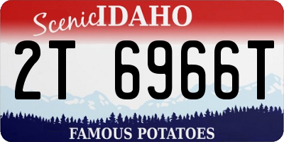 ID license plate 2T6966T