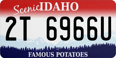 ID license plate 2T6966U