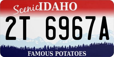 ID license plate 2T6967A