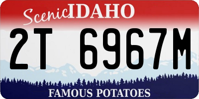 ID license plate 2T6967M