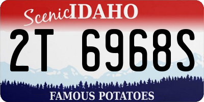 ID license plate 2T6968S