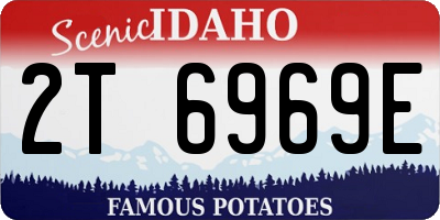 ID license plate 2T6969E