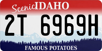 ID license plate 2T6969H