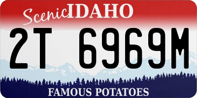 ID license plate 2T6969M