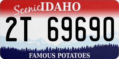 ID license plate 2T6969O